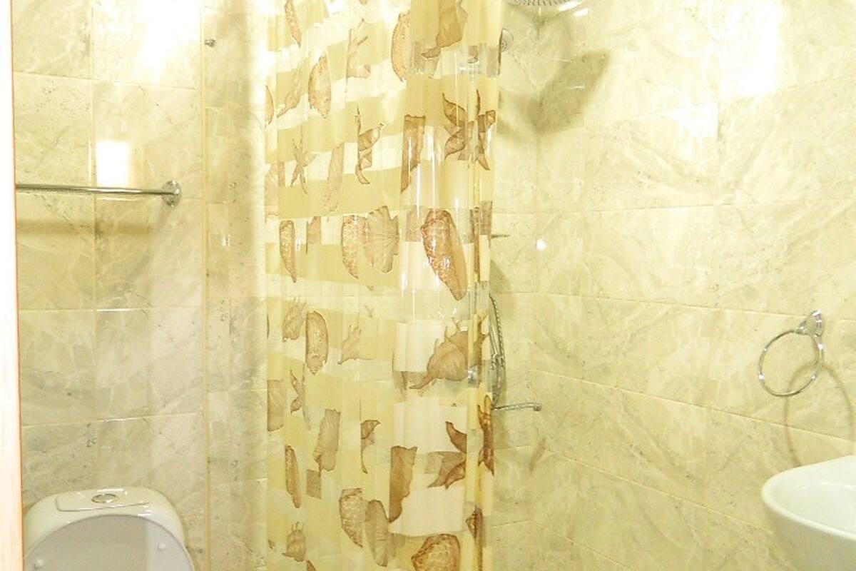 Chambre Double ou avec lits jumeaux, vue montagne | Salle de bain
