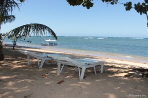On the beach, beach massages