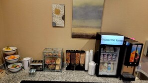 Free daily self-serve breakfast