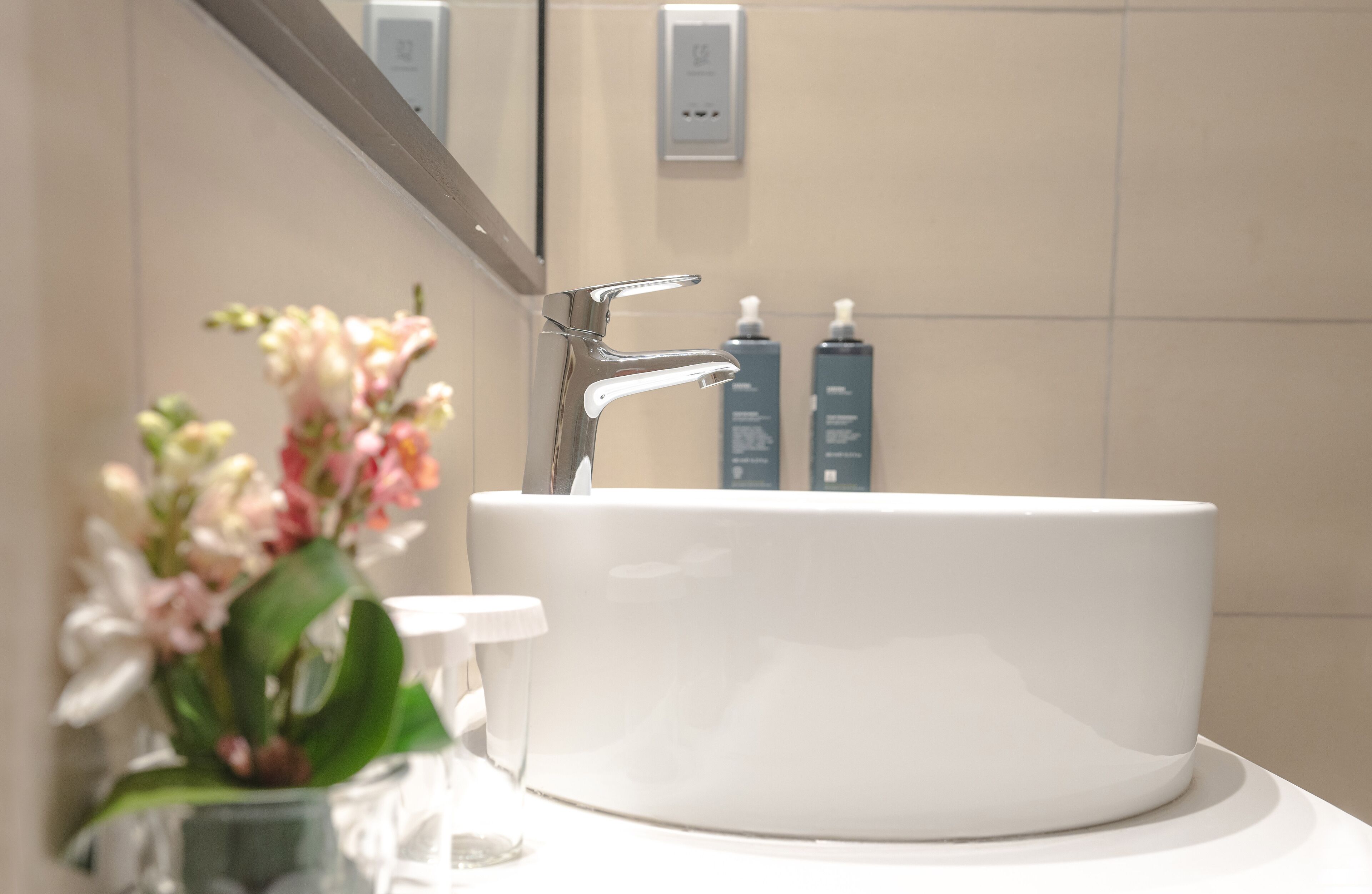 free toiletries, bathrobes, slippers, bidet