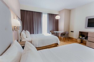 Room, 2 Double Beds | Premium bedding, in-room safe, iron/ironing board