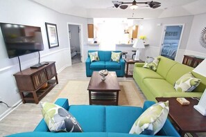 Condo, 4 Bedrooms | Living area - Lake Arrowhead Recess (Myrtle Beach)