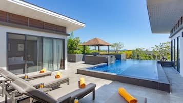 Villa, 4 Bedrooms, Private Pool, Partial Sea View | Terrace/patio