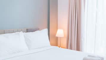 Desk, blackout curtains, rollaway beds, free WiFi