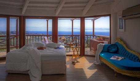 Deluxe Room, 1 King Bed, Sea View | View from room. Aeneas Hotel