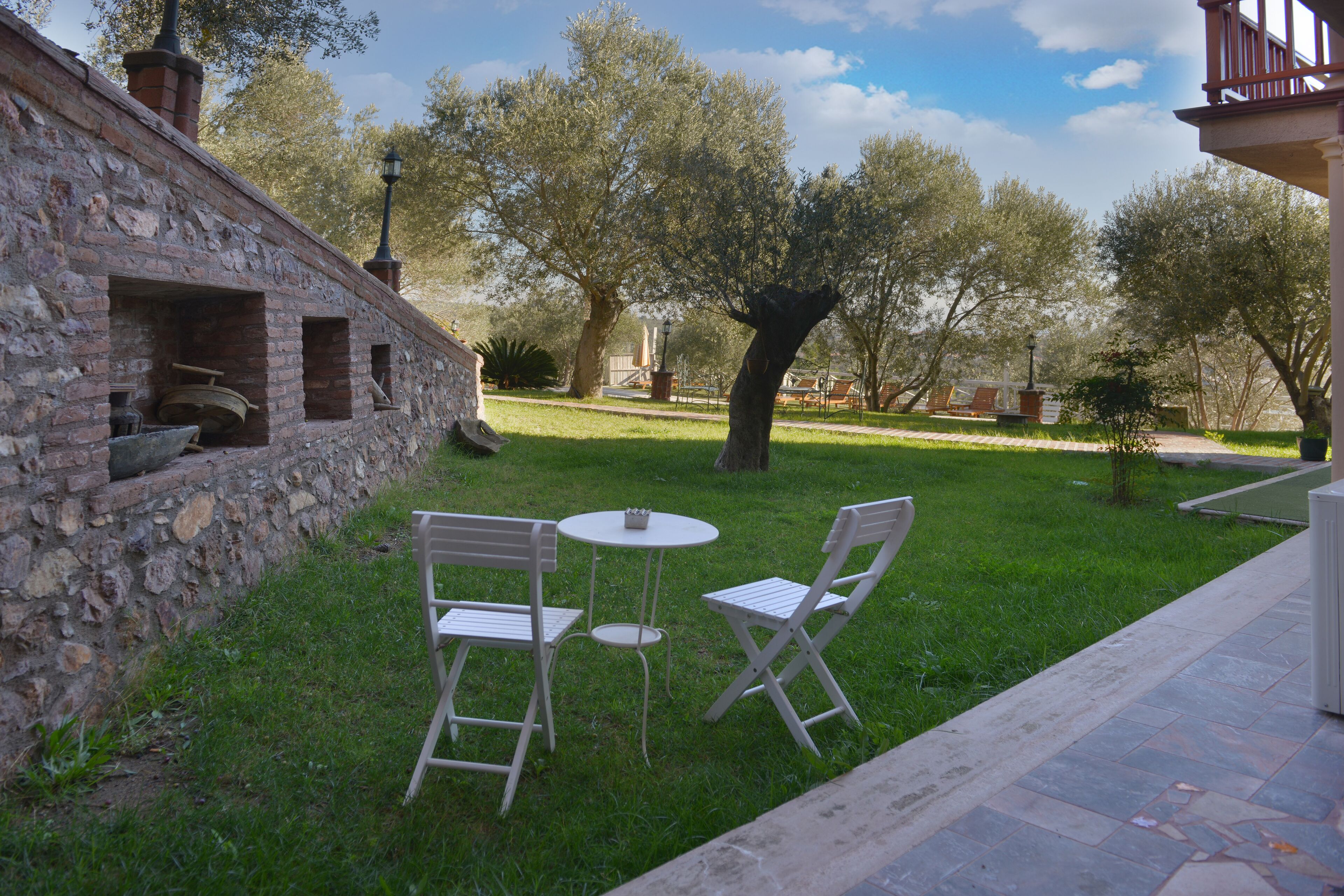 deluxe double room, 1 double bed, garden view, garden area | view from room