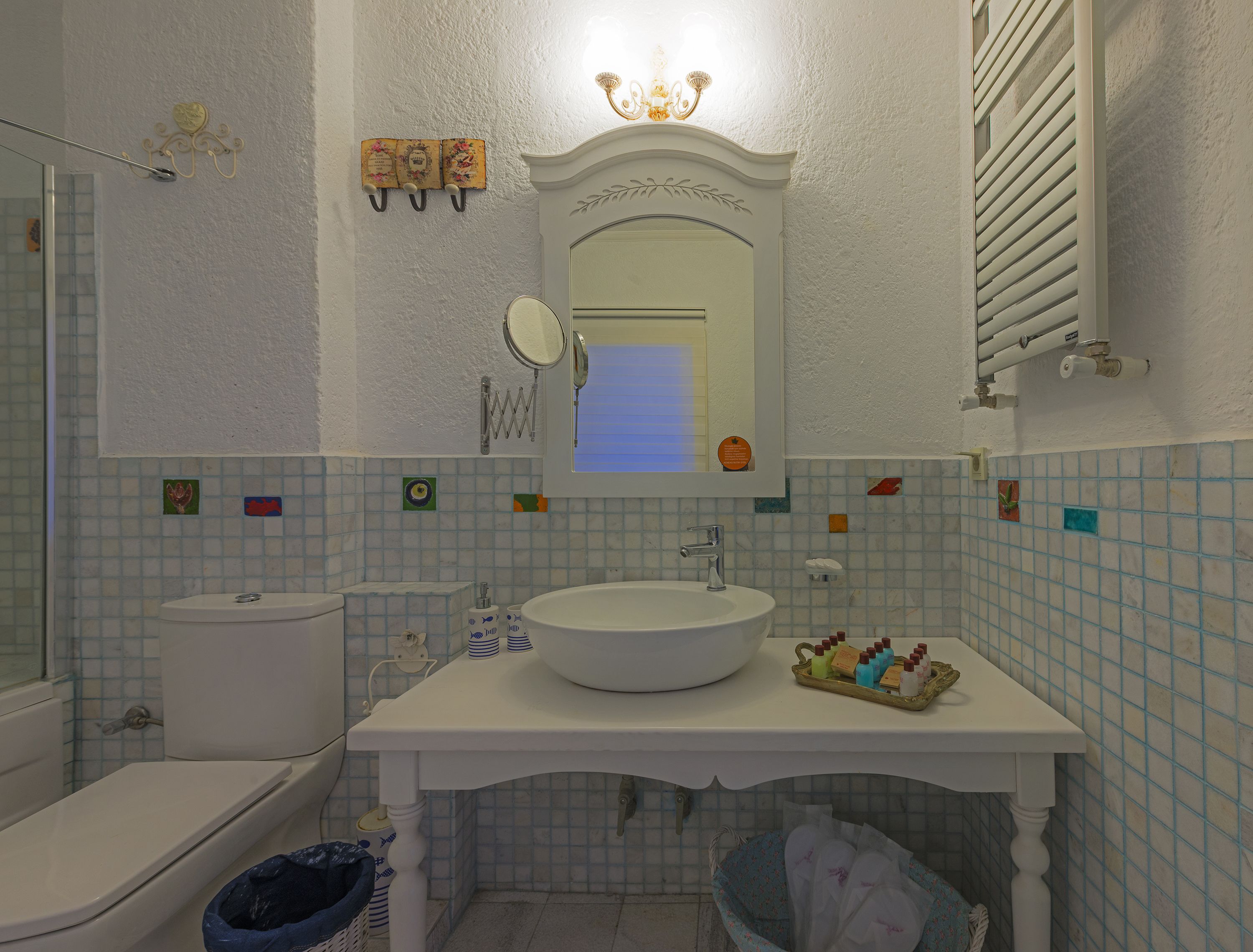 free toiletries, hair dryer, bathrobes, slippers