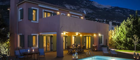 Front of property – evening/night