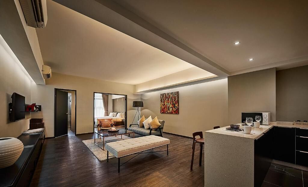 Living area | LED TV, fireplace