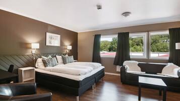 Family Room | Pillowtop beds, desk, blackout drapes, soundproofing