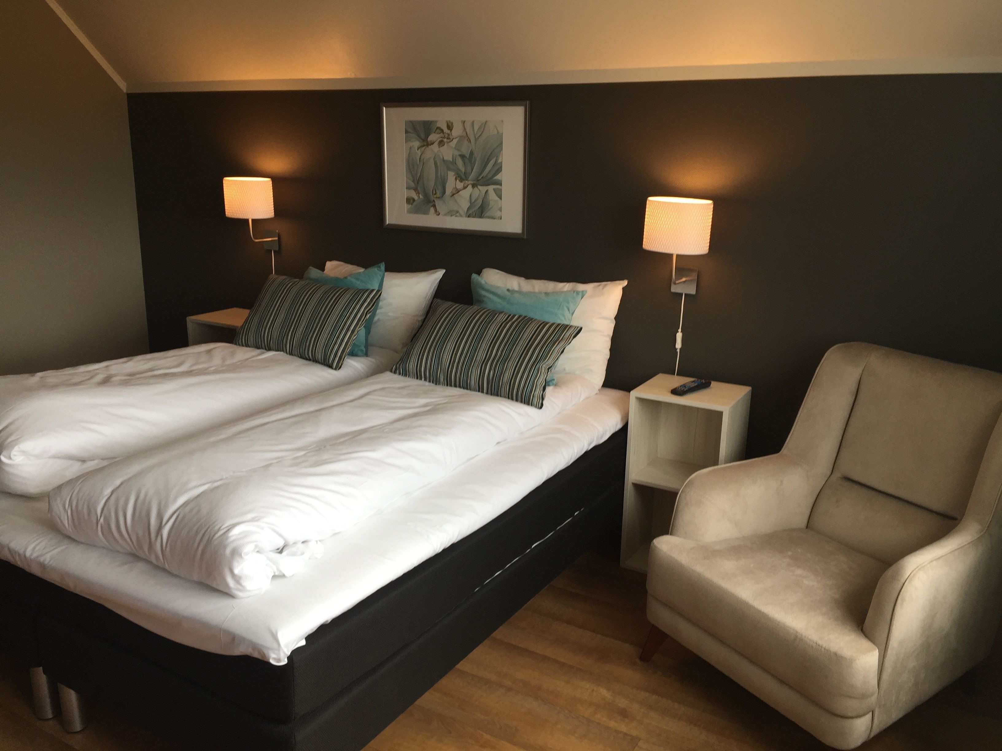 double room | pillow-top beds, desk, blackout curtains, soundproofing