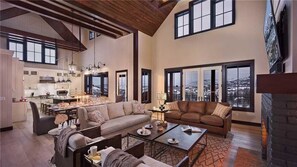 House, Multiple Beds, Mountain View (Blackstone Lodge (Home)) | Living area | Flat-screen TV