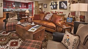 Condo, Multiple Beds, Mountain View (Sage Creek (#105) (Condo)) | Living area | TV, DVD player - Sage Creek 105 3 BedroomCondo By Moving Mountains (Steamboat Springs)