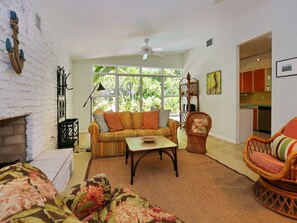 Standard Apartment, 2 Bedrooms | Living room | DVD player - Castaway Cottage (Anna Maria)