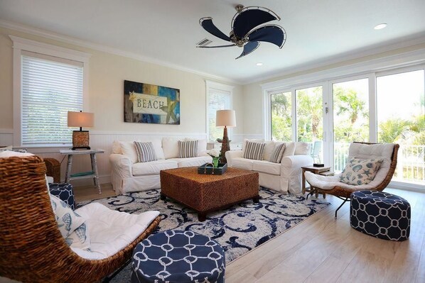 Standard House, 6 Bedrooms | Living area - Big Family Beach House (Anna Maria)
