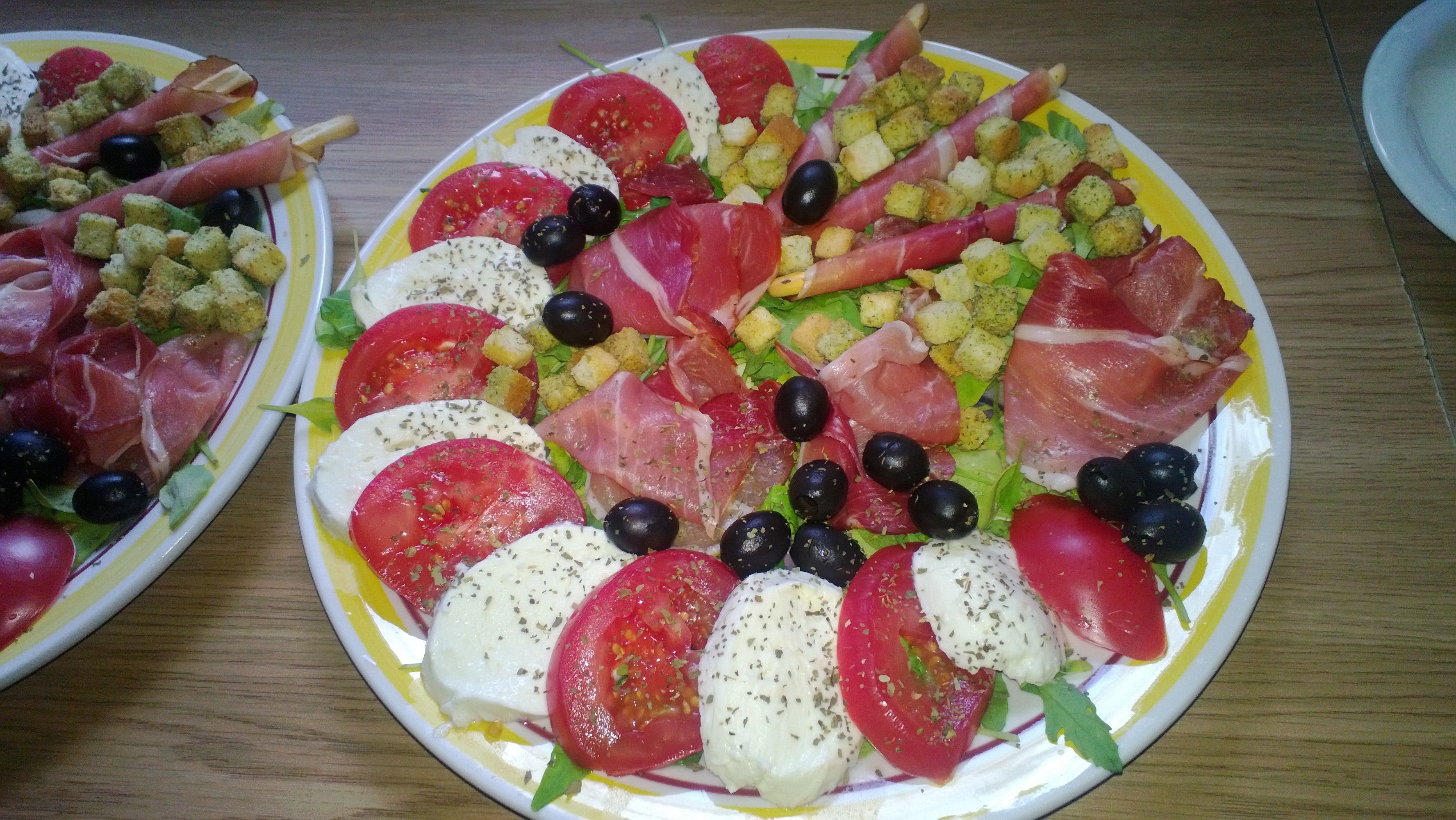 A plate of food with various ingredients.