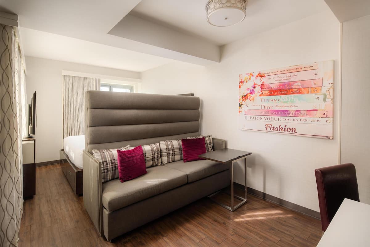 Room, 1 King Bed (Empire Skyview with Terrace) | Premium bedding, down comforters, pillowtop beds, in-room safe