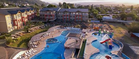 Indoor pool, outdoor pool, pool loungers