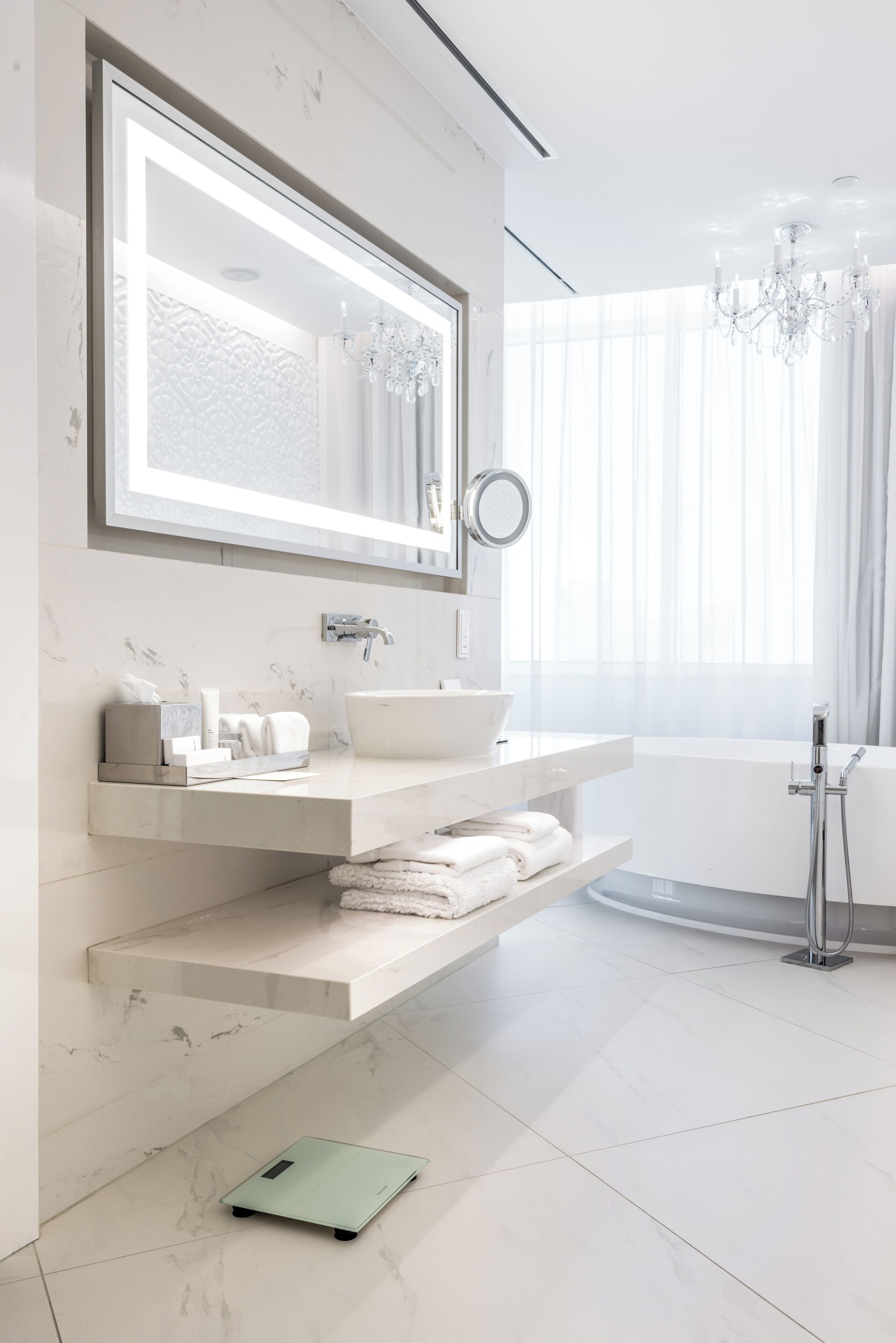 deep-soaking bathtub, free toiletries, hair dryer, bidet