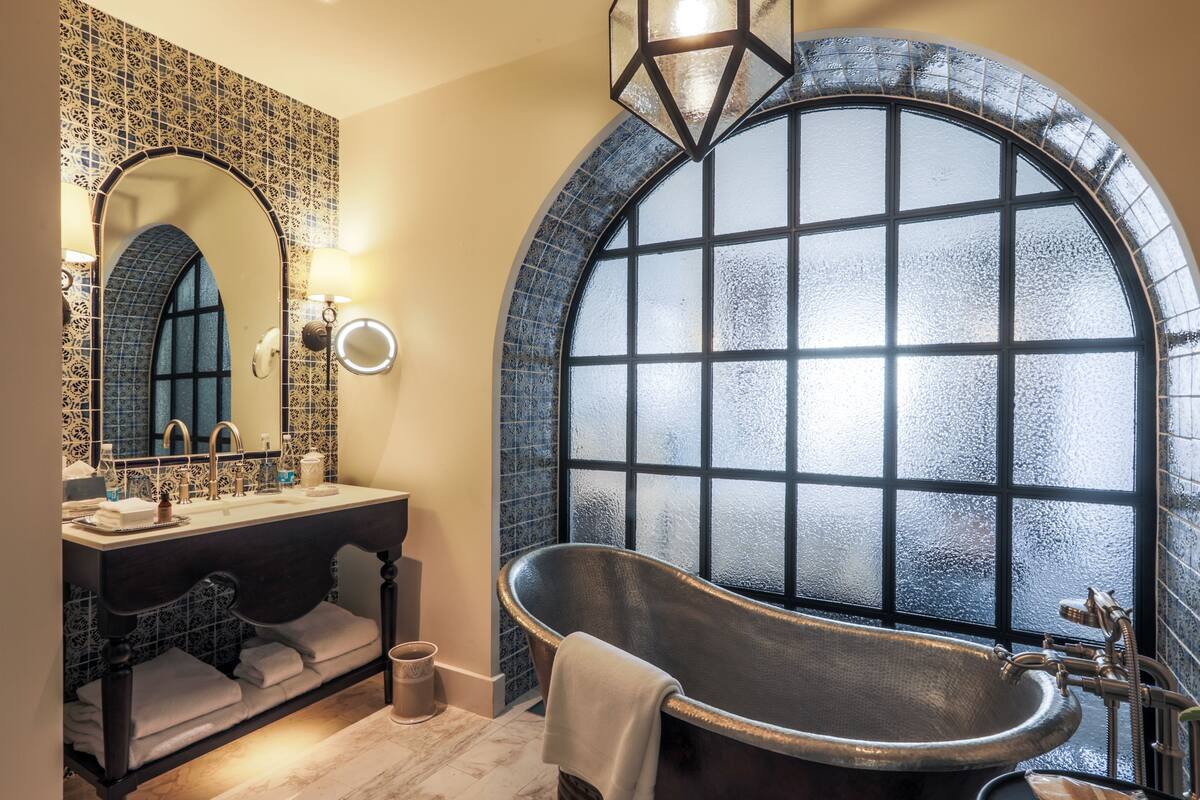 shower, rainfall showerhead, designer toiletries, hair dryer