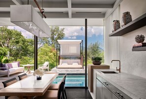 Partial Ocean View Pool Villa King | Living area | LED TV