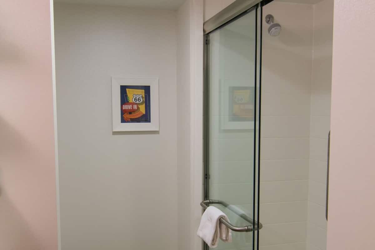 Bathroom | Shower, free toiletries, hair dryer, towels