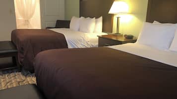 Suite, 2 Queen Beds | Desk, iron/ironing board, free WiFi, bed sheets