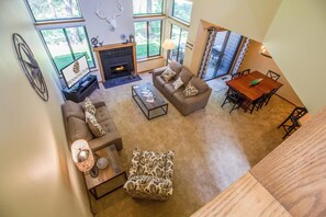 Family Apartment, 3 Bedrooms | Living area | Fireplace