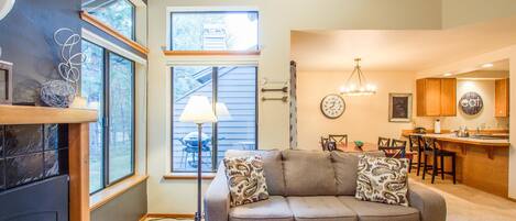 Family Apartment, 3 Bedrooms | Living area | Fireplace