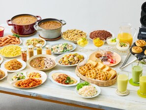 Dagelijks ontbijtbuffet (JPY 1100 per persoon)