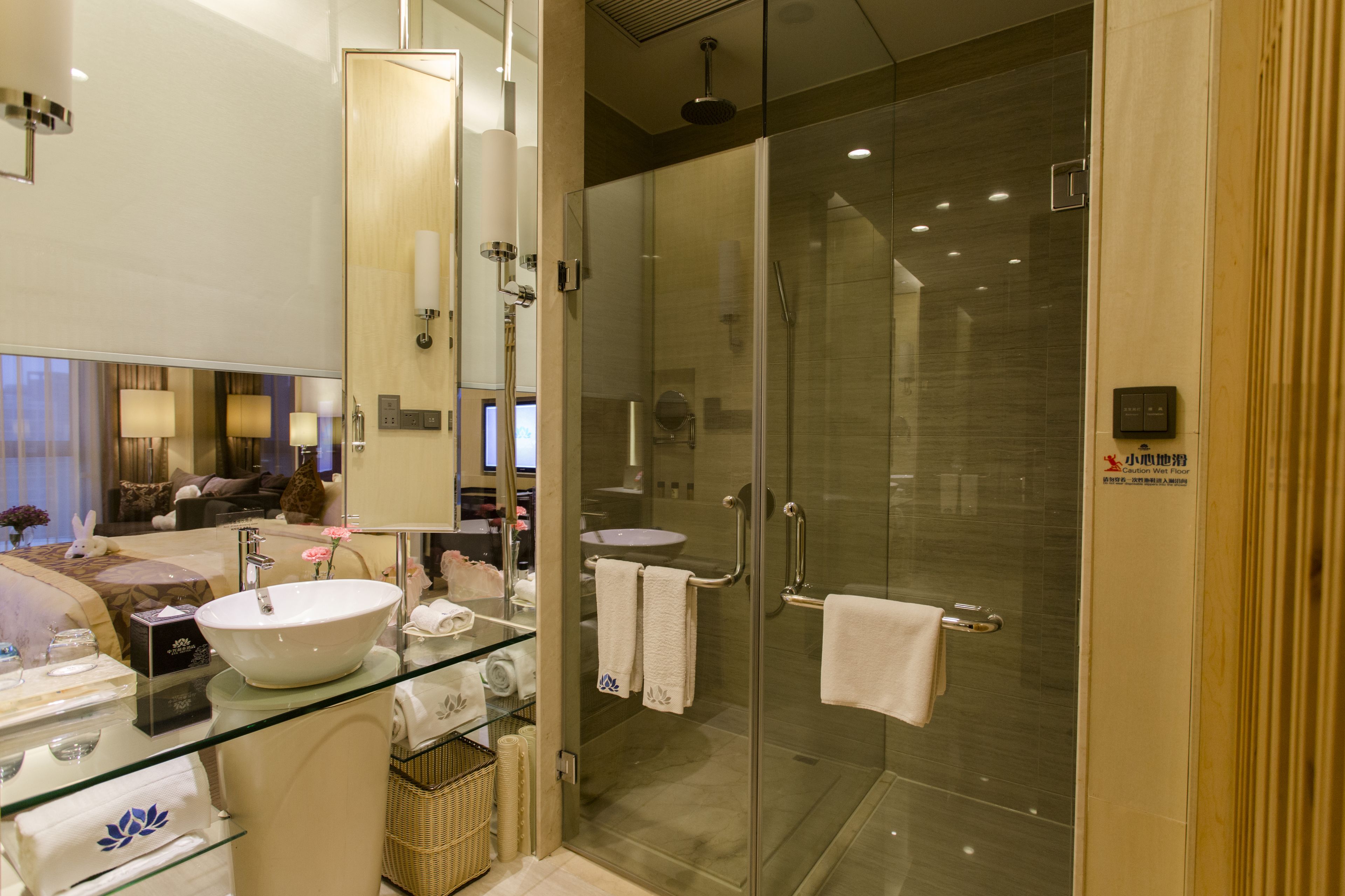 free toiletries, dressing gowns, slippers, towels