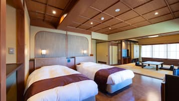 Main Building Japanese & Western Type Room | In-room safe, blackout curtains, iron/ironing board, free WiFi