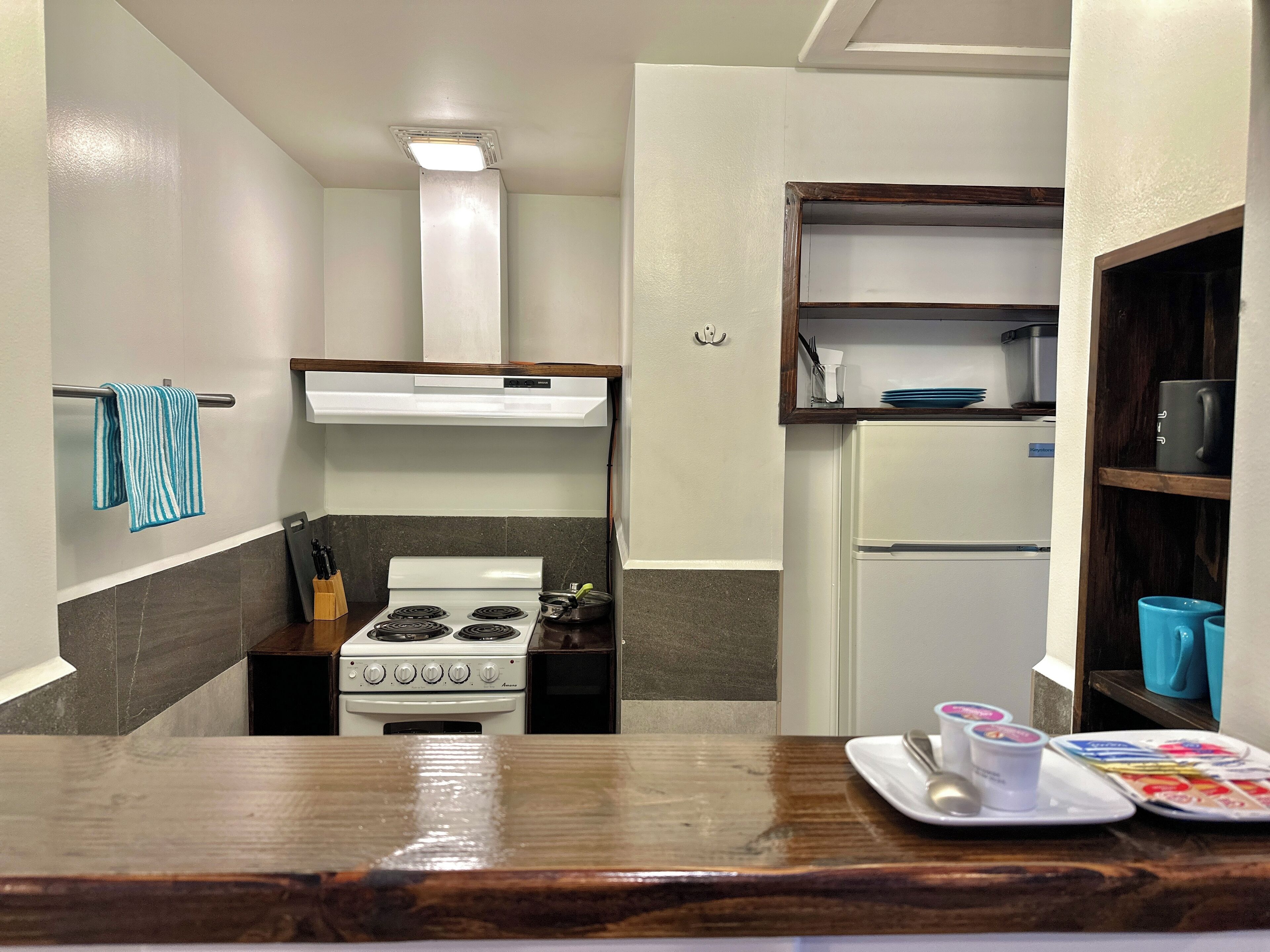 standard room with kitchen | private kitchen | mini-fridge, microwave, coffee/tea maker