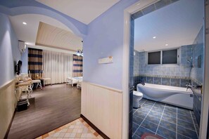 Free toiletries, hair dryer, slippers, towels