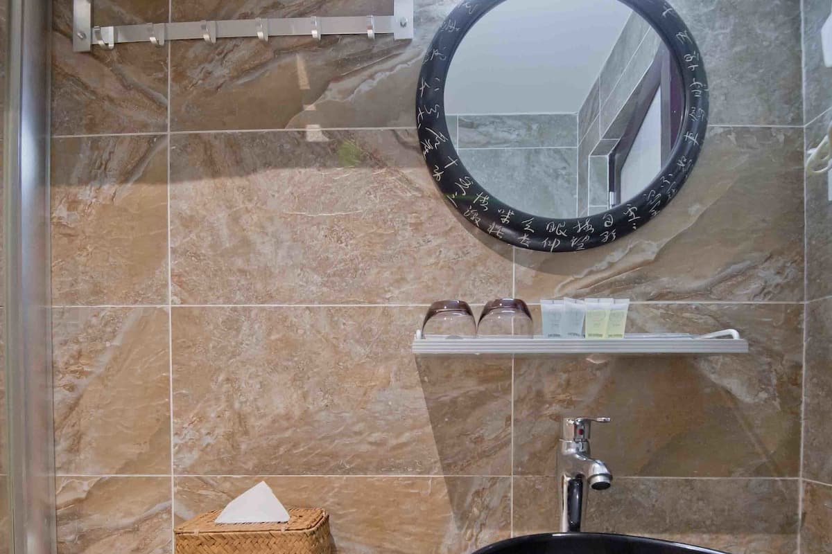 Free toiletries, hair dryer, slippers, towels