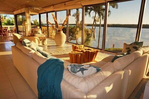 Luxury House, 4 Bedrooms, Sea View, Sea Facing | Living room | DVD player - BRF1569 4 Bedroom Holiday Home by Marco Naples Vacation Homes (Marco Island)