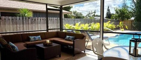 Luxury House, 3 Bedrooms, Pool View, Poolside | Terrace/patio