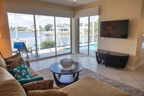Luxury House, 4 Bedrooms, Sea View, Sea Facing | Living room - TO1120 4 Bedroom Holiday Home by Marco Naples Vacation Homes (Marco Island)