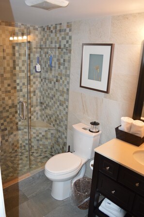 Comfort Condo, 2 Bedrooms, Lagoon View | Bathroom | Shower, towels - Cove II 732F 2 Bedroom Condo By Midnight Cove II (Siesta Key)