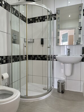 Luxe studio, en-suite badkamer (Apartment 1) | Badkamer
