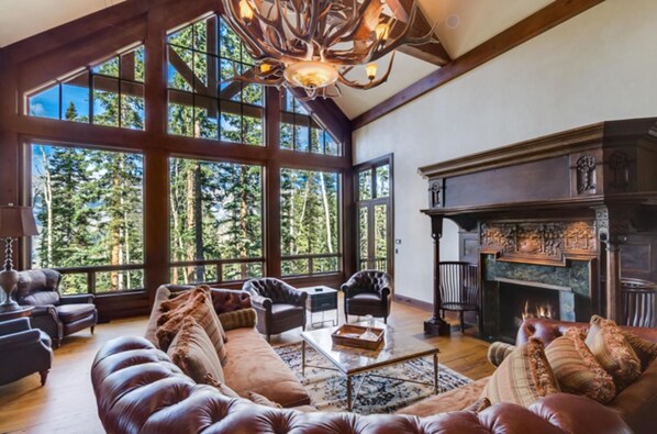 Family House, 6 Bedrooms, Mountainside | Living area | DVD player - Timber Creek 10 Bedroom Holiday home By Accommodations in Telluride (Telluride)