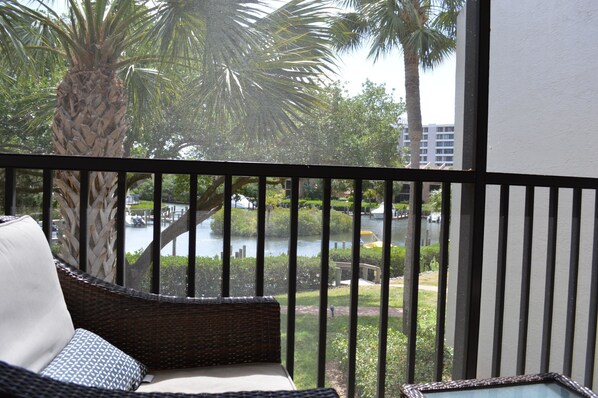 Comfort-Apartment, 2 Schlafzimmer, Blick auf die Lagune | Balkon
