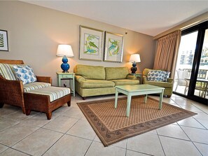 Condo, 1 Bedroom, Beach View, Sea Facing | Living area | DVD player - Sandestin Beachside II 4245 1 Bedroom Condo By Coastal Dreamin (Miramar Beach)
