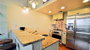 Condo, 2 Bedrooms, Beach View | Private kitchen | Fridge, microwave, coffee/tea maker