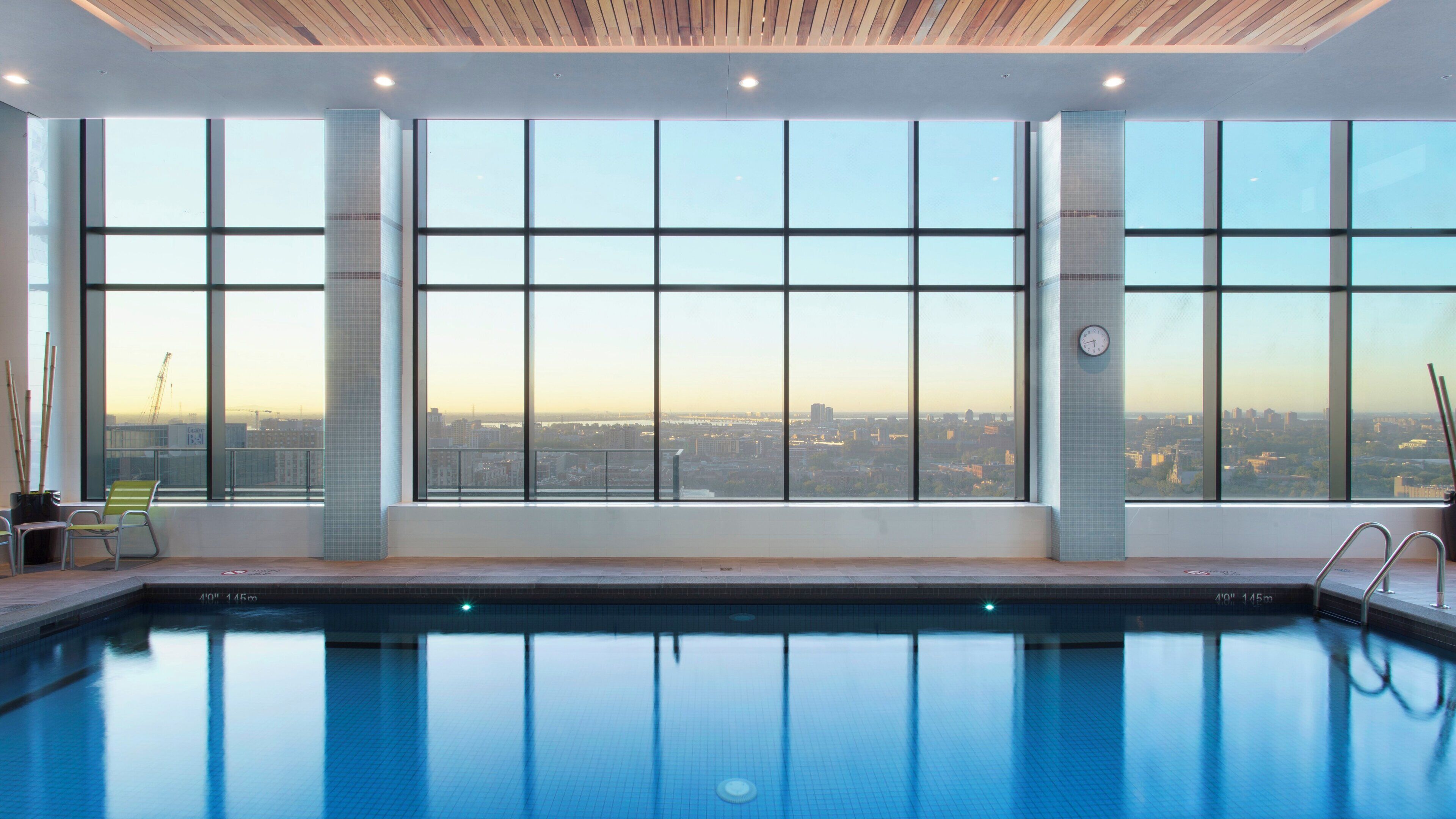 Indoor pool, open 5:00 AM to 11:00 PM, sun loungers