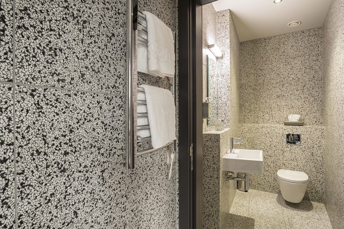 double room (roomy) | bathroom | shower, rainfall showerhead, free toiletries, hair dryer