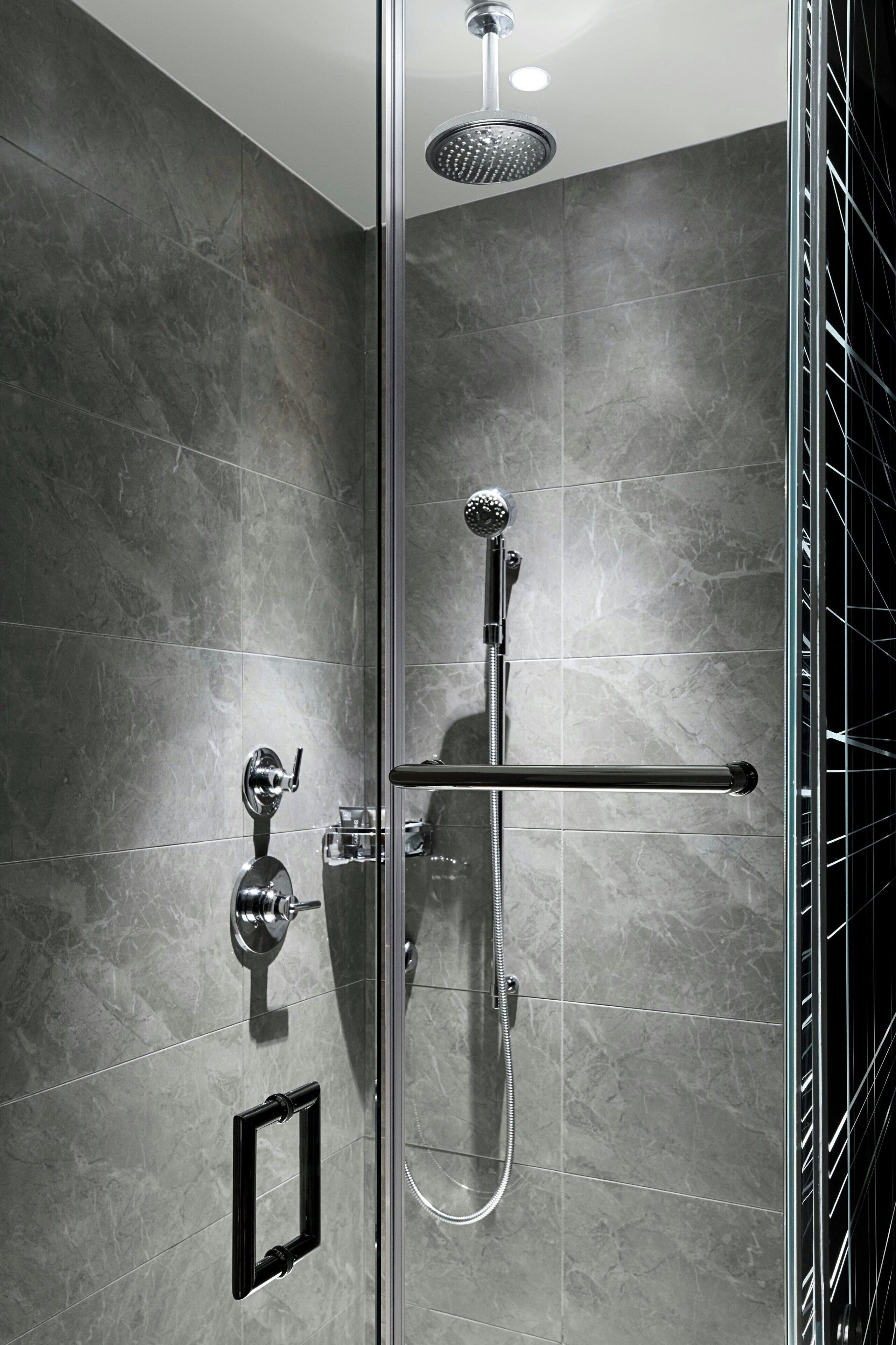 eco-friendly toiletries, hair dryer, towels