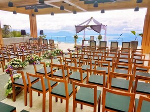 Outdoor wedding area