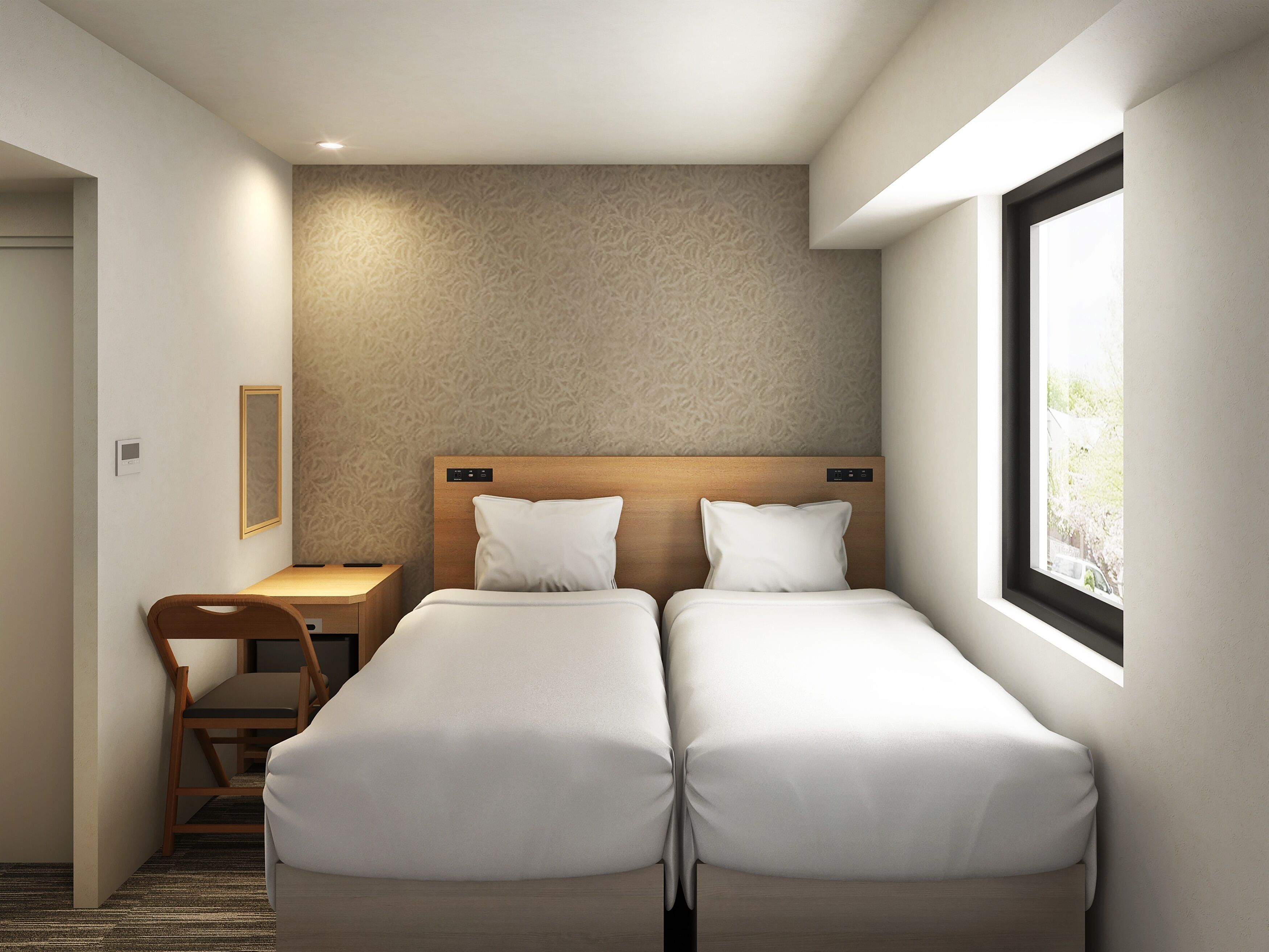 standard twin room, non smoking | 1 bedroom, down duvets, desk, blackout curtains