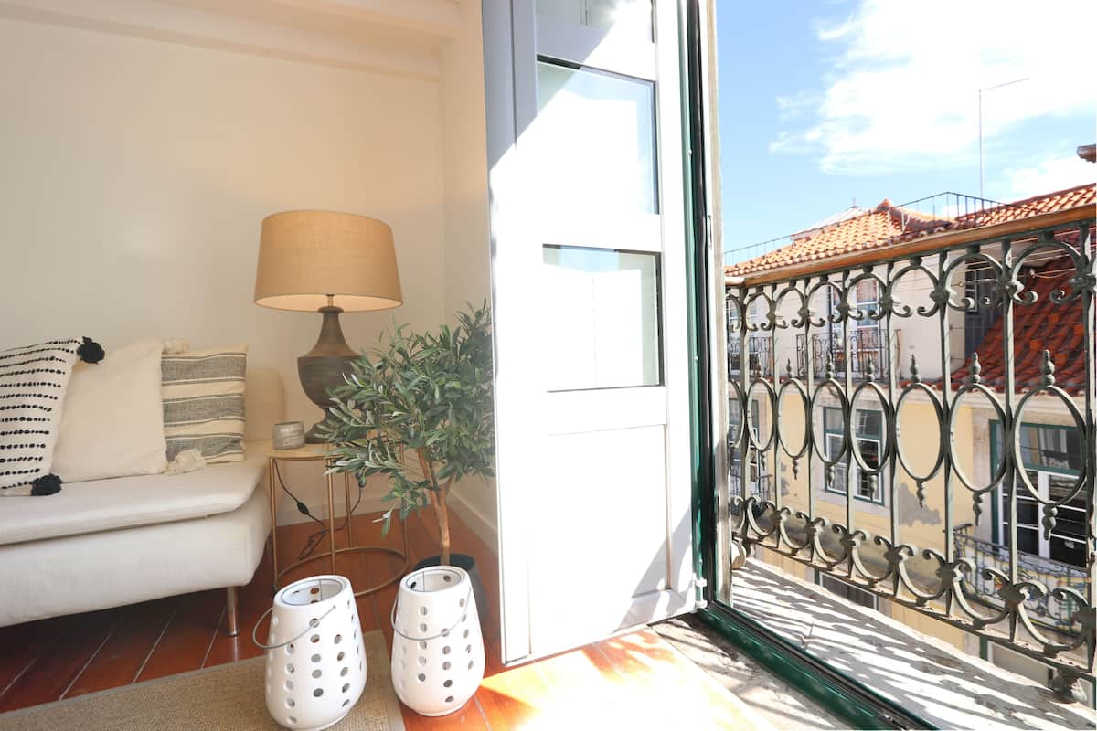 Apartamento design, 1 quarto, sacada, vista para a cidade | Sacada